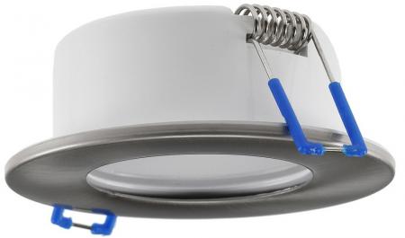 ChiliTec LED-Einbauleuchte "Flat-30 FR-R" 3000K Ø85x30mm, 5W, 590lm, IP44, rund, poliert
