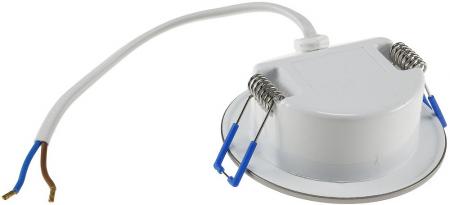ChiliTec LED-Einbauleuchte "Flat-30 FR-R" 3000K Ø85x30mm, 5W, 590lm, IP44, rund, poliert