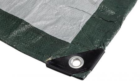ChiliTec Allzweck Gewebeplane mit Ösen 4x5m reißfest, 120g/m², dunkelgrün