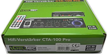ChiliTec HiFi-Verstärker "CTA-100 Pro" 100W 1x Line IN, USB/SD, FB, Bluetooth