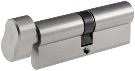 ChiliTec Schließzylinder 80mm (40+40mm) mit Knauf Profil-Zylinder, 5 Sicherheits-Schlüssel
