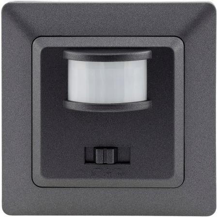ChiliTec MILOS Bewegungsmelder 160° Anthrazit LED geeignet Unterputz 2-Draht – 23406