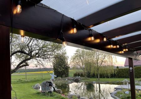 ChiliTec Biergarten-Lichterkette "CT-BGL 15" 1,5 + 12,5m, 15x Filamentlampe 0,8W