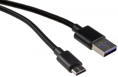 ChiliTec USB-Kabel USB-A auf USB-C 0,5m Stecker/Stecker, 5-12V, max 36W / 3A
