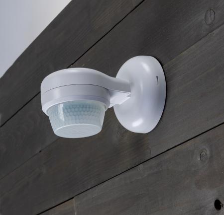 ChiliTec 23568 Aufputz-Bewegungsmelder 360° IP65, 12m Reichweite, Wand & Decke, 230V, LED 3–600W, weiß