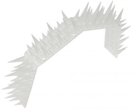 ChiliTec Taubenabwehr Spikes 10er Set Kunststoff, 400x42x36mm, weiß/transparen