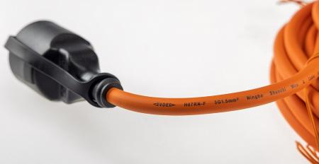 ChiliTec Verlängerungskabel 10m, IP44, Orange H07RN-F 3G1,5 , Stecker / Kupplung