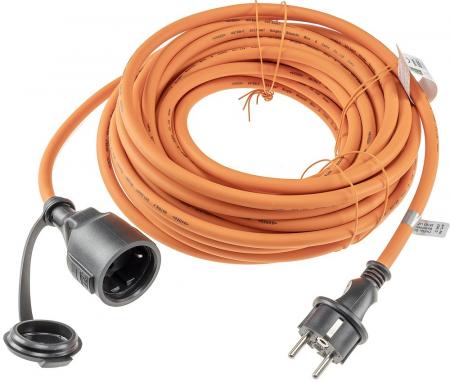 ChiliTec Verlängerungskabel 15m, IP44, Orange H07RN-F 3G1,5 , Stecker / Kupplung
