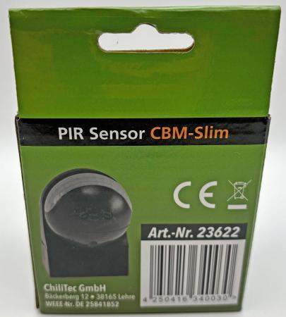 ChiliTec 23622 CBM-Slim Aufputz-Bewegungsmelder 180°, 12m, IP44, anthrazit, LED 1–300W, 230V