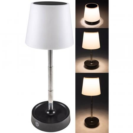 ChiliTec 23766 LED Akku Tischleuchte 1,7W 122lm 3000K Warmweiß, stufenlos dimmbar, Touch, USB-C, 115–290mm, IP20