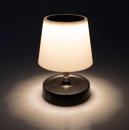 ChiliTec 23766 LED Akku Tischleuchte 1,7W 122lm 3000K Warmweiß, stufenlos dimmbar, Touch, USB-C, 115–290mm, IP20