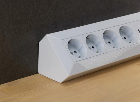ChiliTec 4-fach Steckdosenblock USB-A + USB-C PD Weiß 250 V 16 A 3600 W – 23788