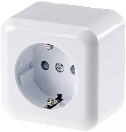 ChiliTec FASKO Schutzkontakt-Steckdose, AP, Weiß 250V~/ 16A, Aufputz, Schraubanschluss