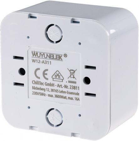 ChiliTec FASKO Schutzkontakt-Steckdose, AP, Weiß 250V~/ 16A, Aufputz, Schraubanschluss