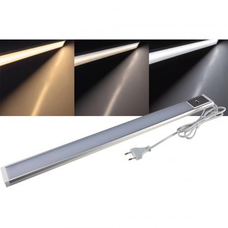 60cm ChiliTec LED Unterbauleuchte "Comprido 600 CCT" 230V, IR-Sensor, 3000k - 6500k