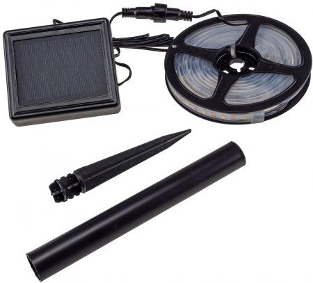 ChiliTec LED Solar LED-Stripe 3m, warmweiß 3000K IP44, Dämmerungssensor