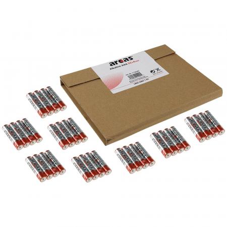 36er Flat-Pack Micro-Batterien ARCAS Alkaline Typ AAA/LR03, 1,5V