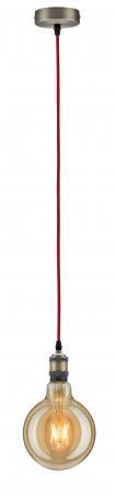 Paulmann 50386 Neordic Eldar Pendelleuchte max1x20W E27 Rot/Brüniert Metall