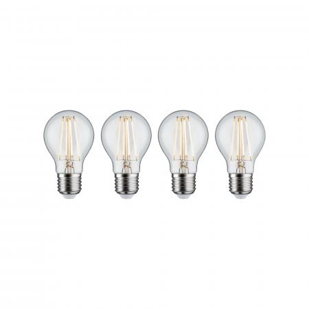 4-er E27 Paulmann 5082 Filament LED Birnenform 7,5W wie 60W 3 Step dimmbar klares Glas 2700K warmweißes Licht