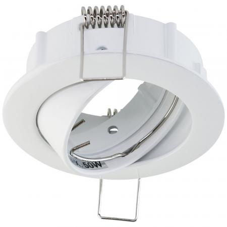 EVN 515001 Schwenkbare Deckeneinbauleuchte ohne Fassung Weiß 12 V schwenkbar 40° Einbaudurchmesser 75 mm
