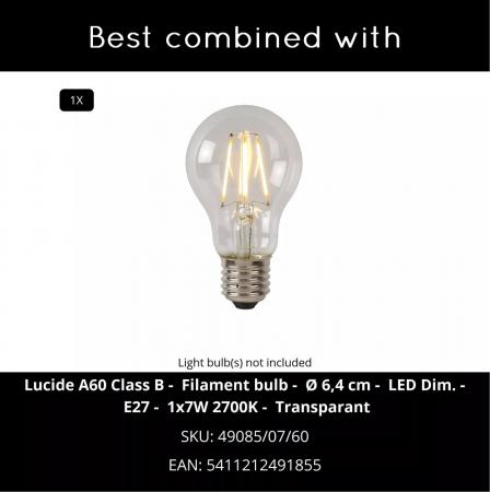 Lucide ARUBA - Wandleuchte Außen - Ø 25 cm - 1xE27 - IP44 - Rostfarbe