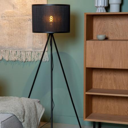 Lucide Stehlampe TAGALOG – Rattan Stehleuchte Ø55 cm im Japandi-Stil