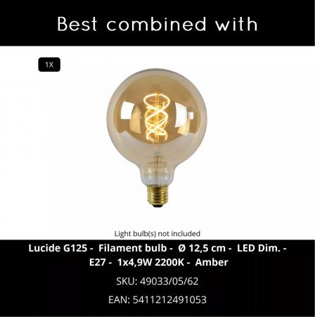 Lucide Stehlampe TAGALOG – Rattan Stehleuchte Ø55 cm im Japandi-Stil