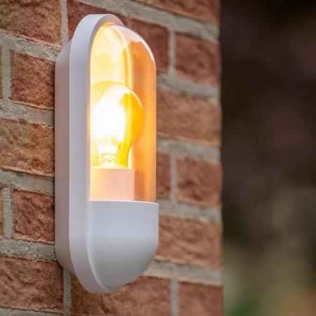 Lucide CAPSULE - Wandleuchte Innen/Außen - 1xE27 - IP54 - Weiß