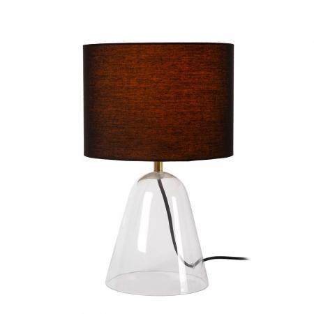 Lucide CAMPANA Tischleuchte E27 Glas transparent mit Textilschirm