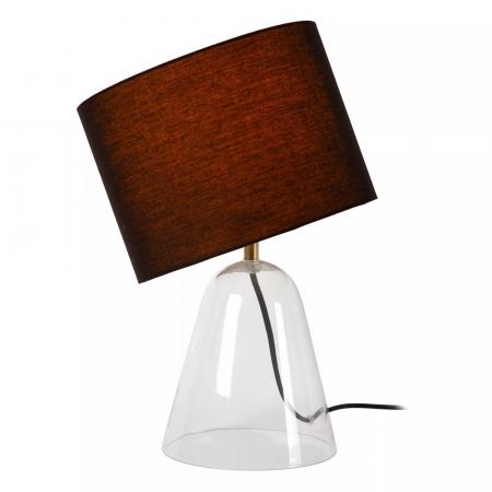 Lucide CAMPANA Tischleuchte E27 Glas transparent mit Textilschirm