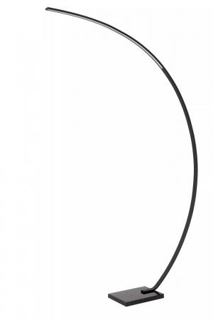 Lucide CURVE Bogenlampe LED 15W 2700K Schwarz dimmbar mit Marmorfuß