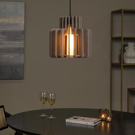 Lucide ROLLO Pendelleuchte Filz Taupe E27 skandinavisch dimmbar