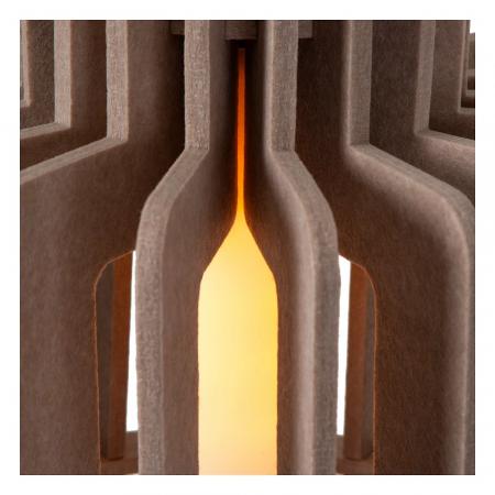 Lucide ROLLO Pendelleuchte Filz Taupe E27 skandinavisch dimmbar