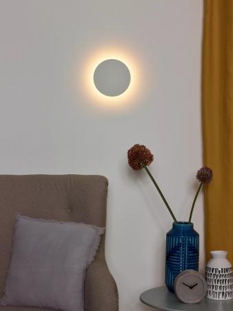 Lucide EKLYPS LED Wandleuchte Ø15 cm Weiß 3000K 7W moderne Akzentlampe