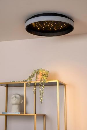 Lucide ESTREJA LED Deckenleuchte Ø40cm 40W CCT 2500–3000K Schwarz Fernbedienung