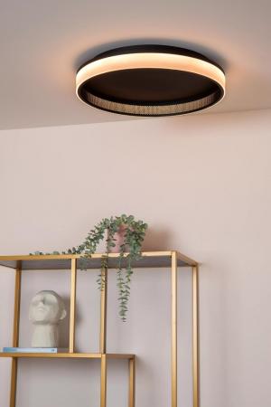Lucide ESTREJA LED Deckenleuchte Ø40cm 40W CCT 2500–3000K Schwarz Fernbedienung