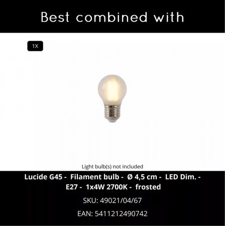 Lucide FRESH Deckenleuchte Badezimmer Ø27 cm E27 IP44 Chrom Matt Modern