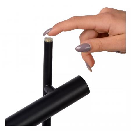 Lucide PHILON Stehleuchte mit Leselampe LED 2x4,5W 3000K Schwarz dimmbar Touch