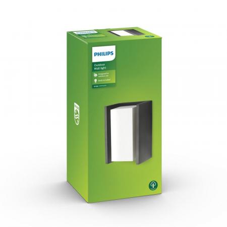 Philips Bridge Außenwandleuchte E27 Anthrazit IP44