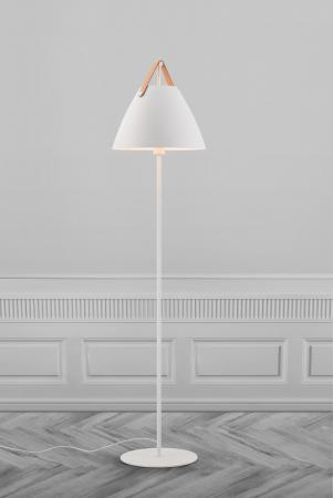 DFTP Strap Stehlampe Weiss Lederaccessoire