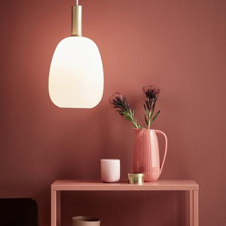 Nordlux Pendelleuchte Alton in Opal und Messing