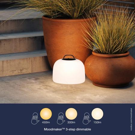 Nordlux Kettle To-Go 36 Akkuleuchte Swarz/Weiss