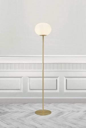 Nordlux Alton Stehleuchte Opal Weiss in Messing