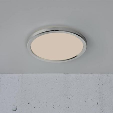 Flache leistungsstarke LED-Deckenleuchte schaltbar chrom auch füs Bad geeignet von Nordlux