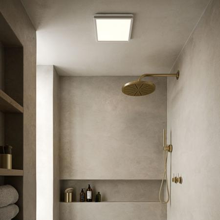 Eckige Flache LED-Deckenleuchte schaltbar weiss IP20