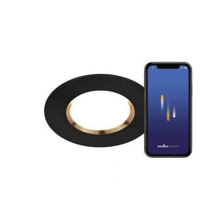 Nordlux Dorado Smart Einbaustrahler Schwarz dimmbar angenehmes Licht Bluetooth