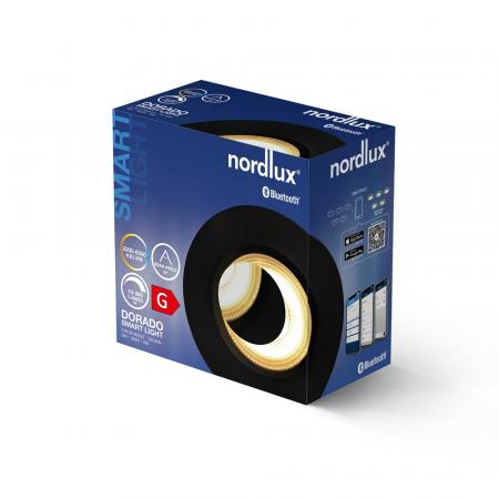 Nordlux Dorado Smart Einbaustrahler Schwarz dimmbar angenehmes Licht Bluetooth