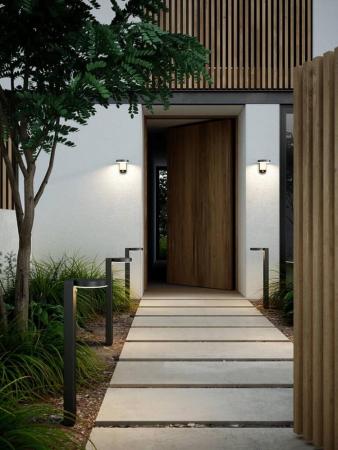 Rica Solar Gartenleuchte Schwarz von Nordlux kabellose Wegebeleuchtung mit Solar und Sensor