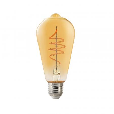 Nordlux Smart E27 ST64 Deco Filament LED 4,7 W 380 lm 2200 K, dimmbar, amber
