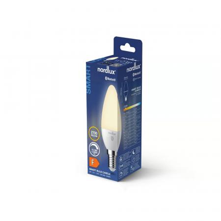 Nordlux Smart E14 kerzenförmig dimmbar angenehmes Licht 2700K warweiß 4,7W - Smart Home System Bluetooth, WLAN